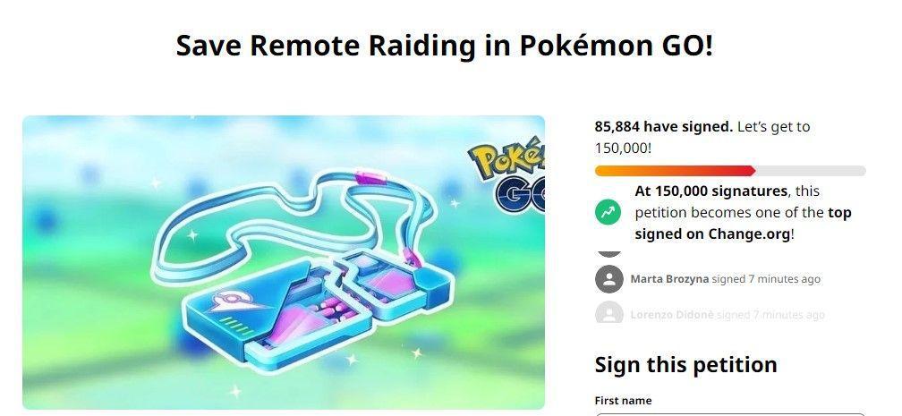 petição de ataque remoto pokemon go