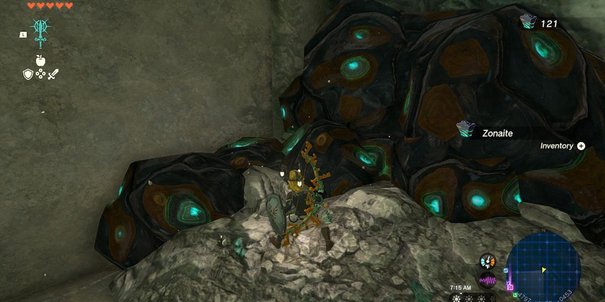 Zelda Tears Of The Kingdom - Exemplo de Pilha Zonaíta Gigante em Túneis de Minas de Rito