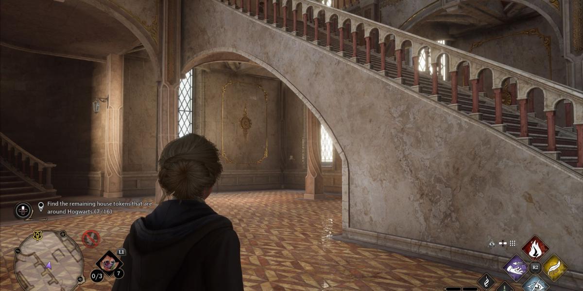 escadas do hall central daedalian legado de hogwarts