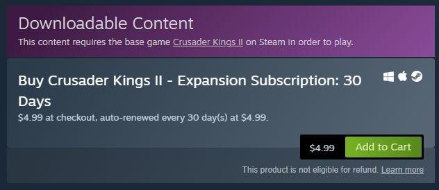 Crusader Kings 2 introduz assinatura paga de DLC quase uma década após o lançamento