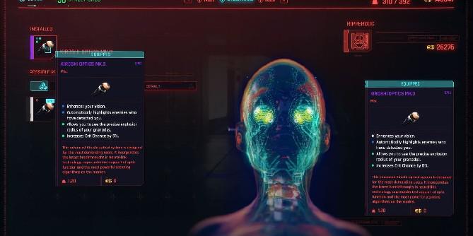 Cyberpunk 2077: 15 melhores atualizações do Ripperdoc, classificadas