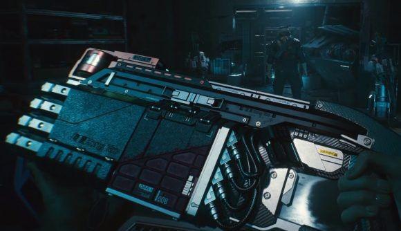 Cyberpunk 2077 apresenta uma espingarda Wild 8-Barrel Aimbot