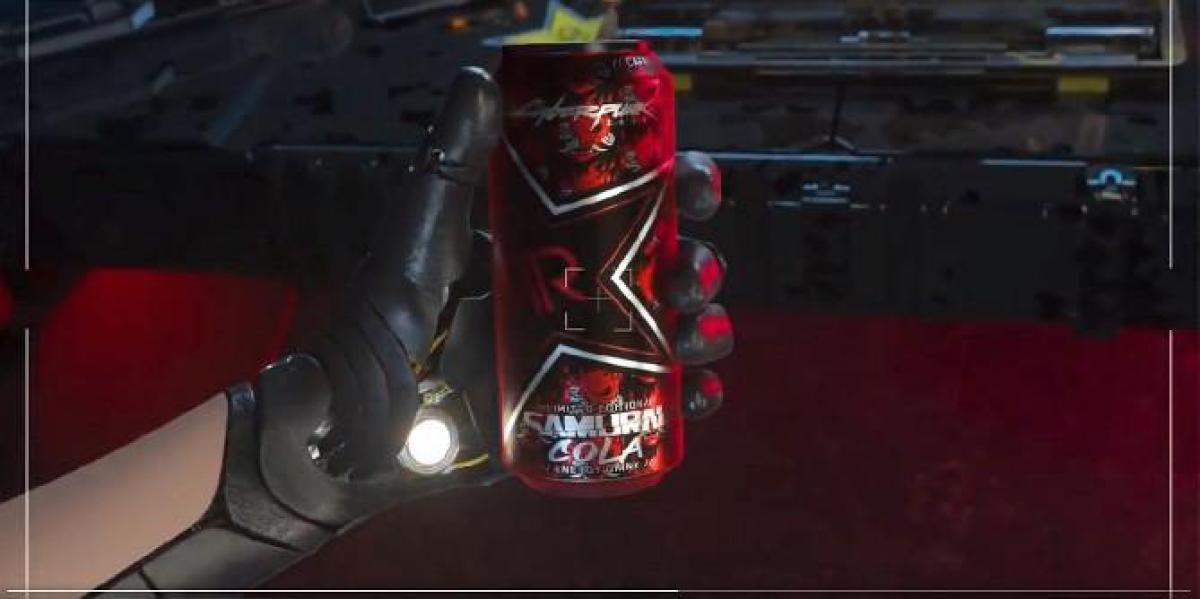 Cyberpunk 2077 faz parceria com Rockstar Energy para vender Samurai Cola