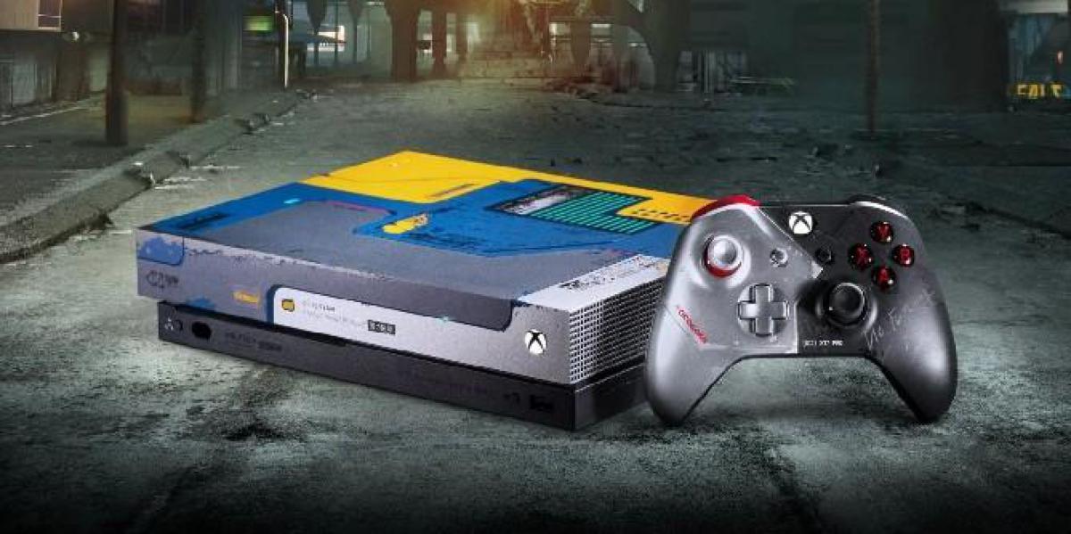 Cyberpunk 2077 Xbox One X Console tem mensagem secreta
