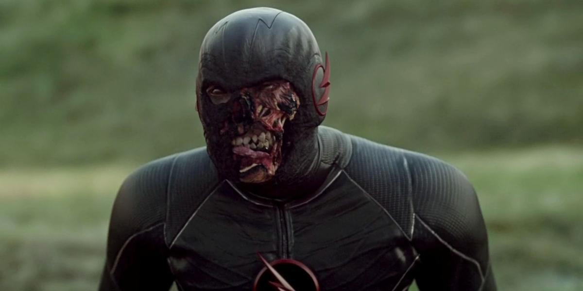 O rosto de zumbi Black Flash na série CW The Flash