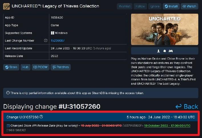 Data de lançamento de Uncharted: Legacy of Thieves Edition para PC pode ter vazado