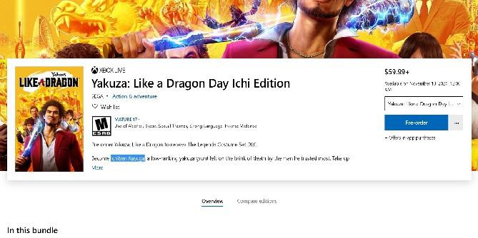 Data de lançamento de Yakuza: Like A Dragon vazada pela Microsoft Store