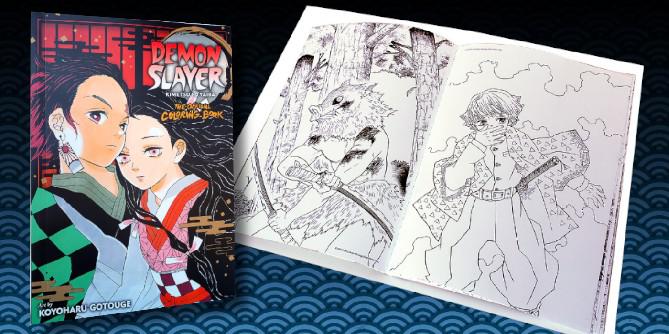 Demon Slayer ganha livro de colorir oficial