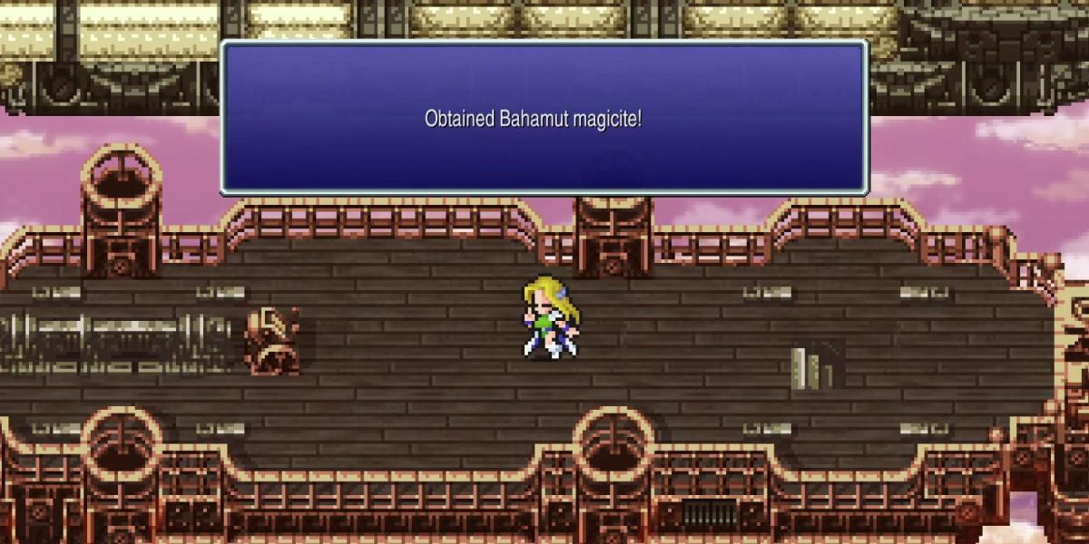 Celes obtém o magicite Bahamut em Final Fantasy 6