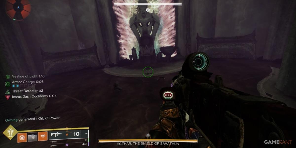 Estátua de Destiny 2 Hive em Ghosts Of The Deep Dungeon