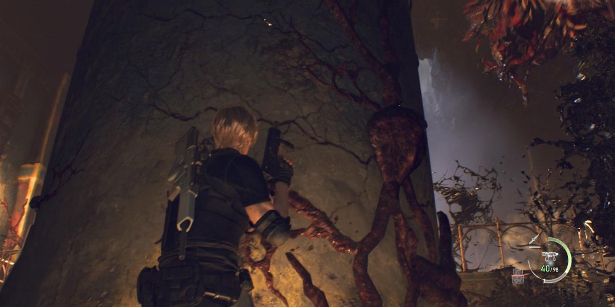 Capa do pilar de batalha do chefe de Resident Evil 4 Remake Ramon