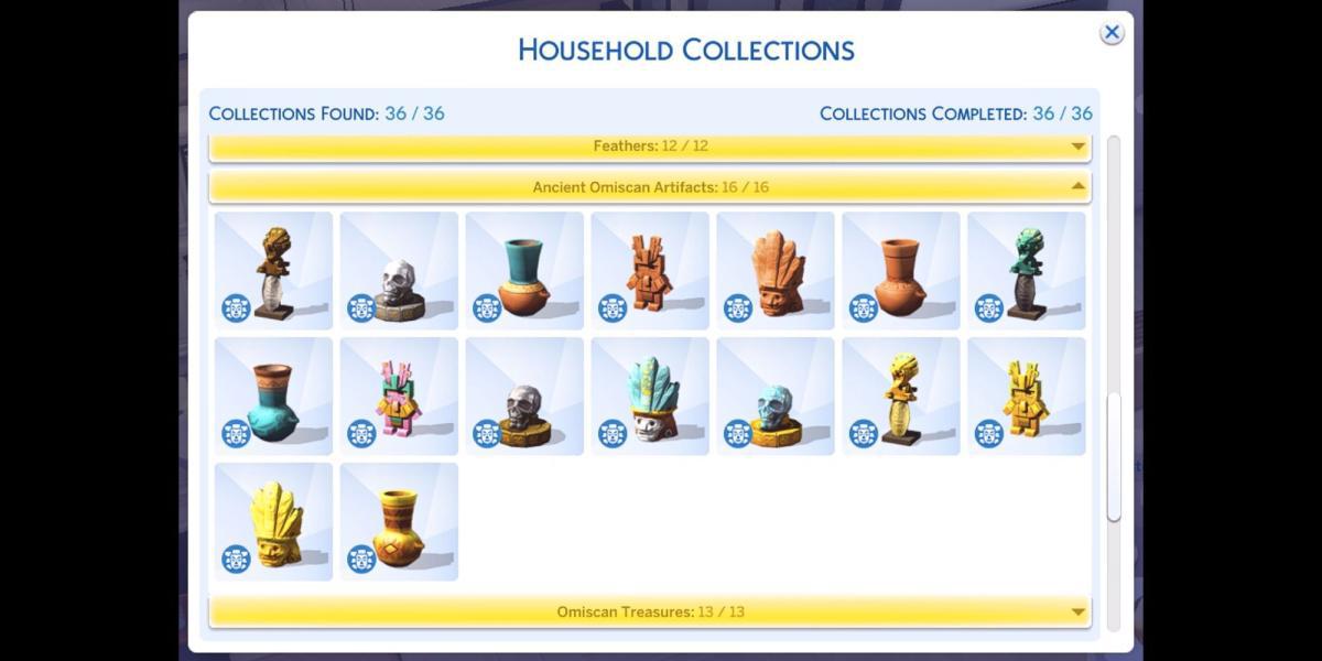 The Sims 4 Coleção de Artefatos Antigos Omiscan