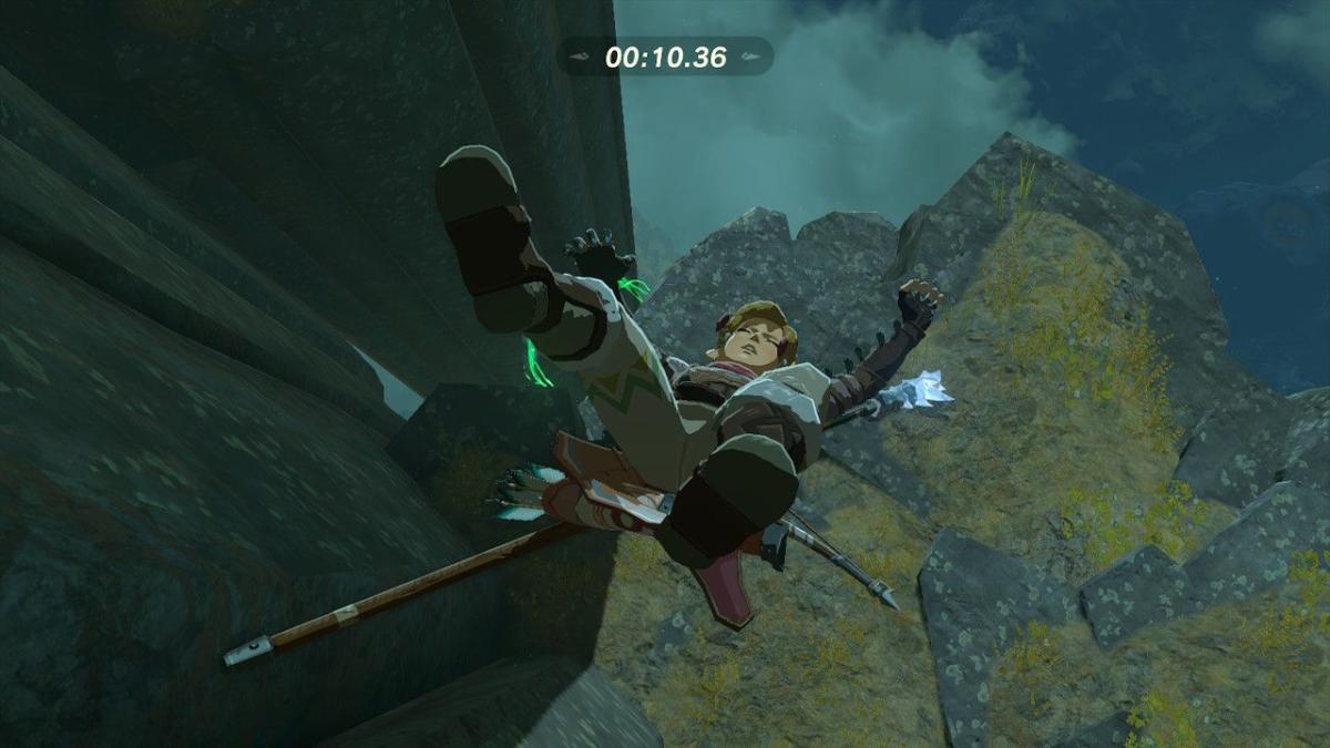 Zelda Tears of the Kingdom Sihajog Shrine Skydive Time Trial Wing Suit Falling