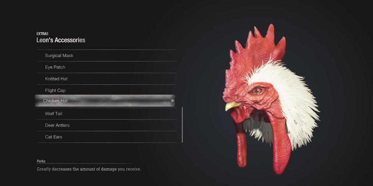 O chapéu de galinha no remake de Resident Evil 4