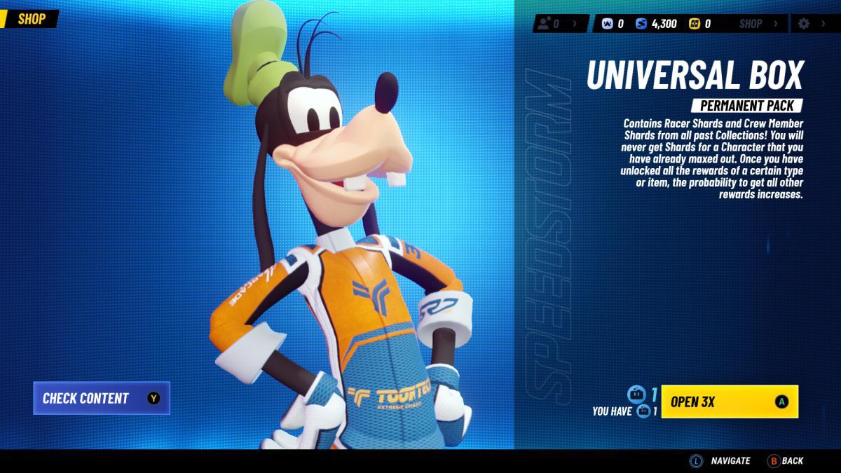 Caixa Universal Disney Speedstorm