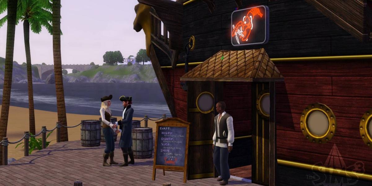 Um restaurante em Barnacle Bay de The Sims 3