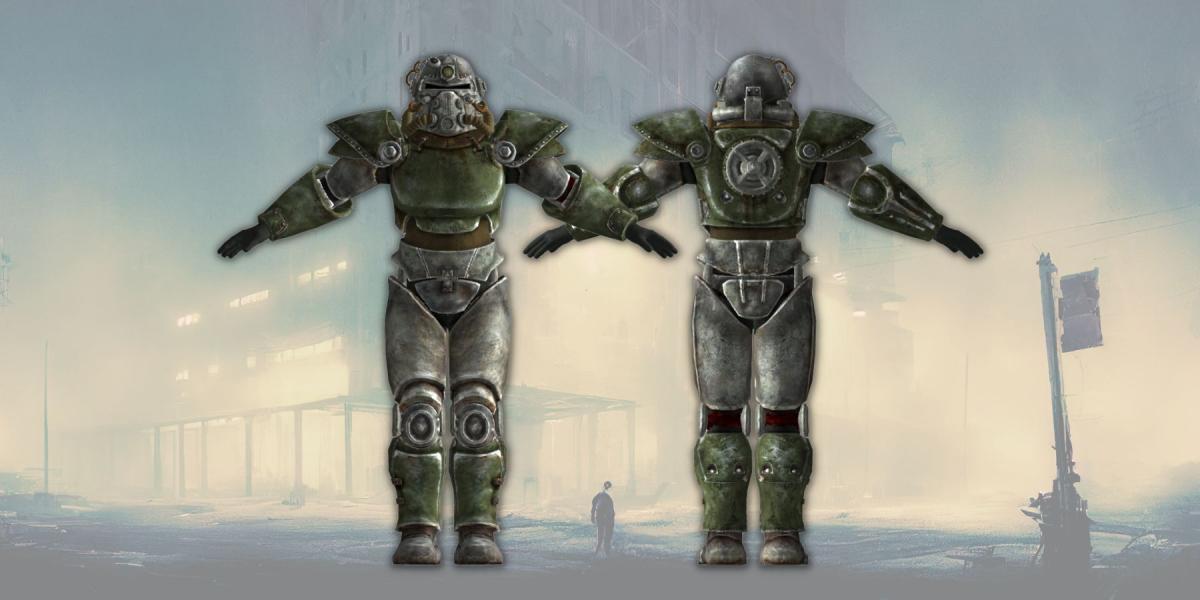 imagem mostrando um conjunto de power armor t-51b em fallout 76.
