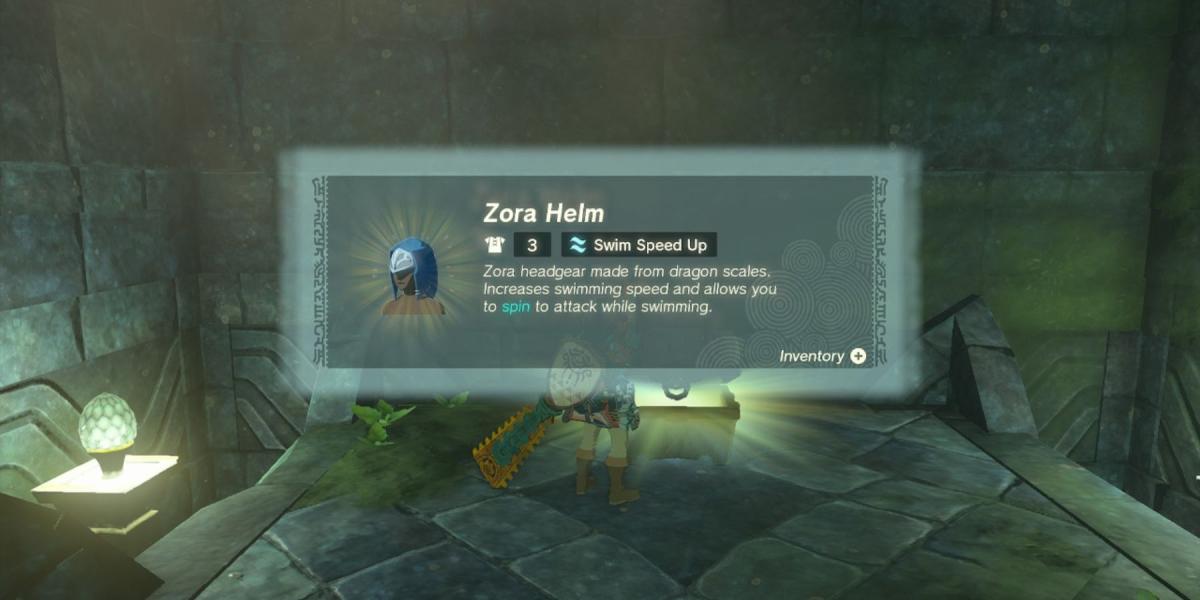 Zelda Lágrimas do Reino Zora Helm