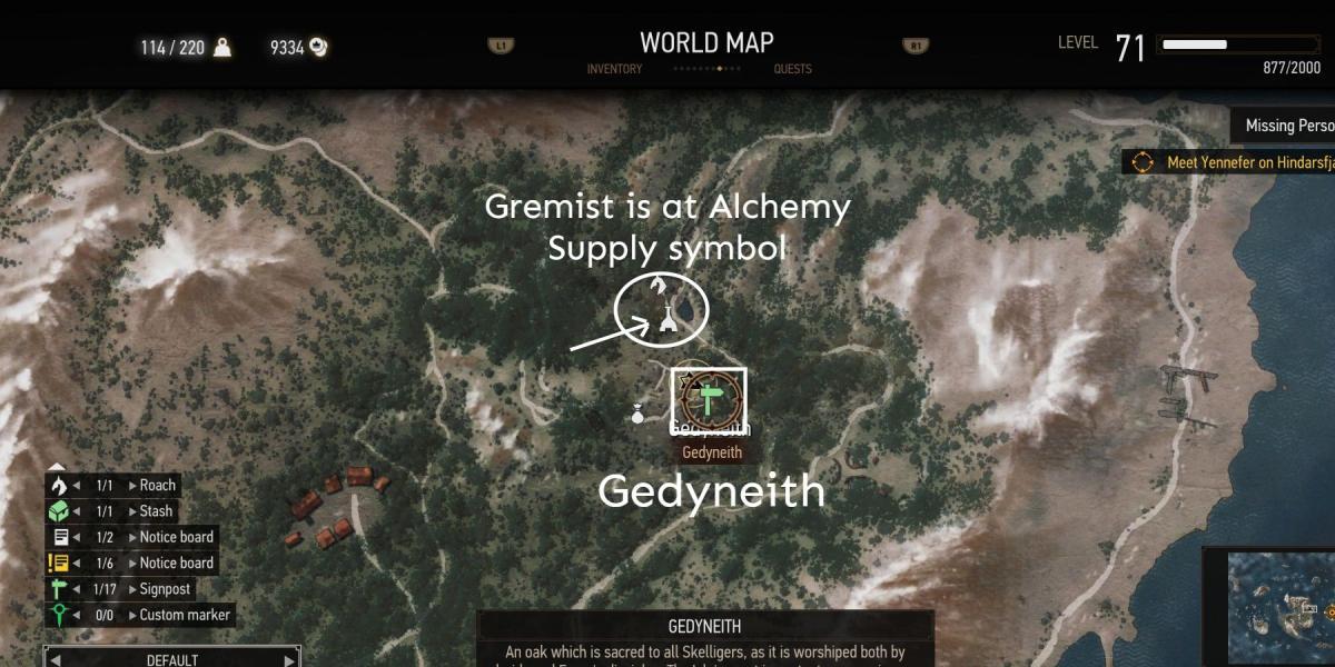 Witcher-3-Gedyneith-Gremist-Mapa