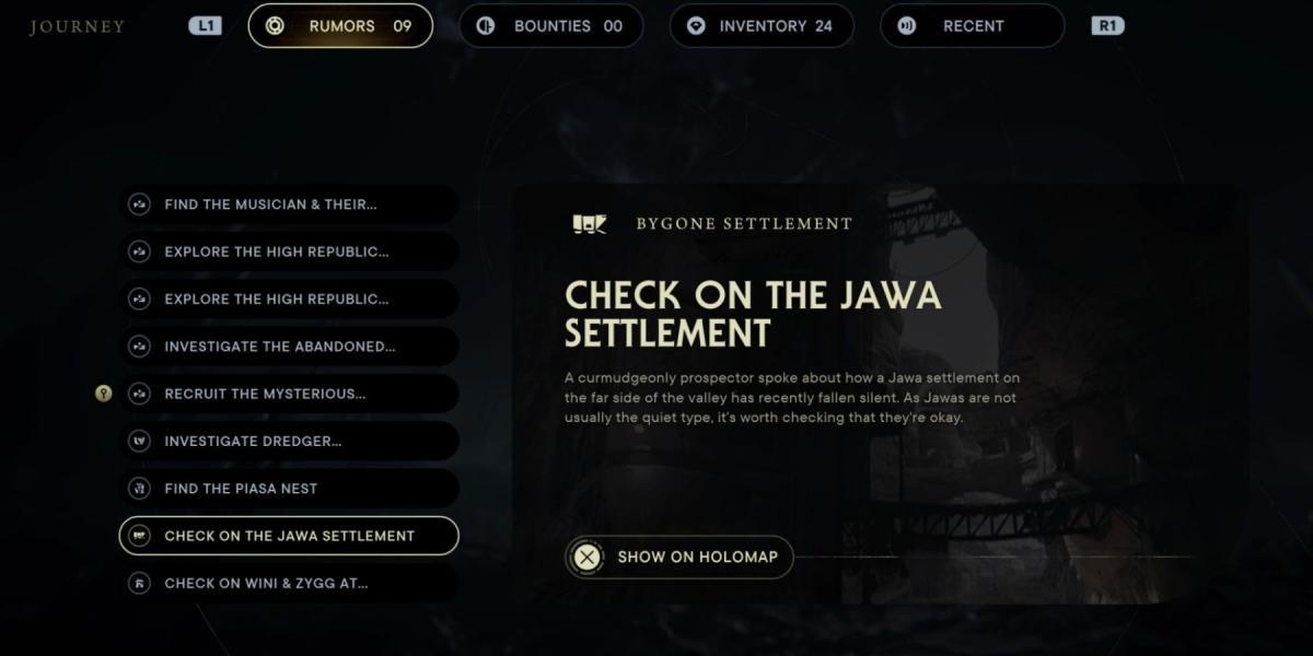 A verificação do boato do assentamento Jawa em Star Wars Jedi: Survivor