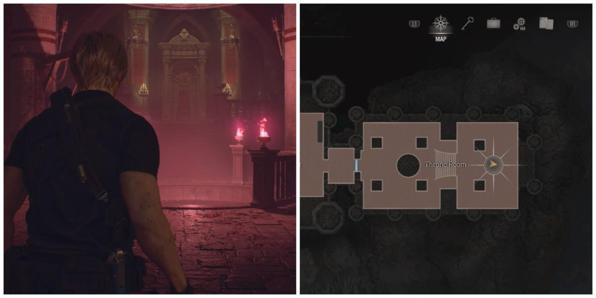 Localização de Leon e a Sala do Trono no remake de Resident Evil 4
