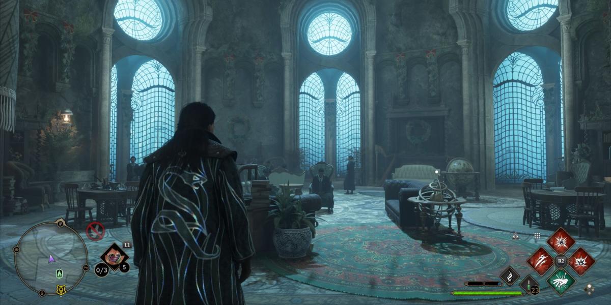 A Sala Comunal da Sonserina em Hogwarts Legacy