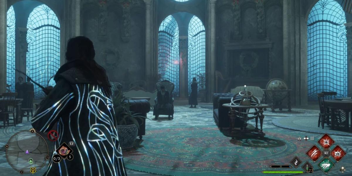A Lula Gigante na Sala Comunal da Sonserina em Hogwarts Legacy