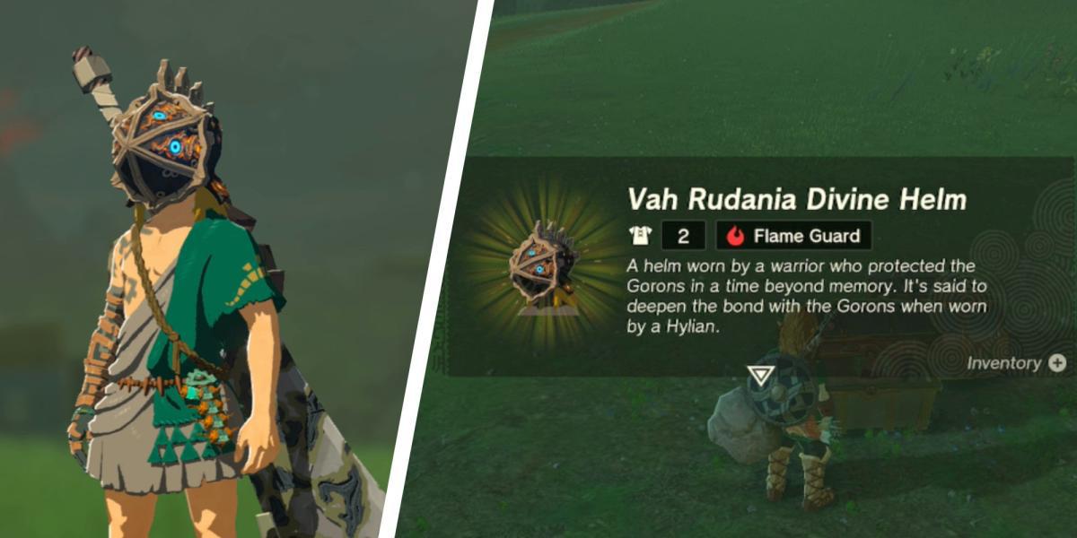 Descubra onde encontrar o Vah Rudania Divine Helm em Zelda!