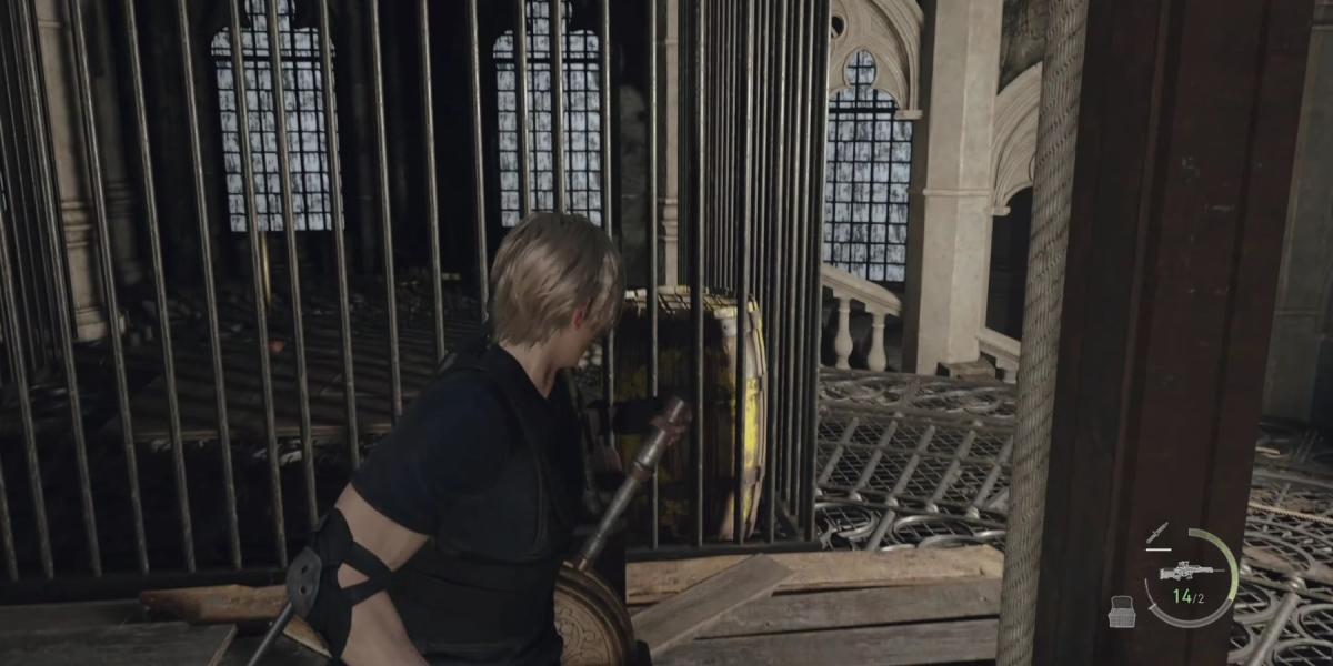 Ativando o elevador da Torre em Resident Evil 4 Remake