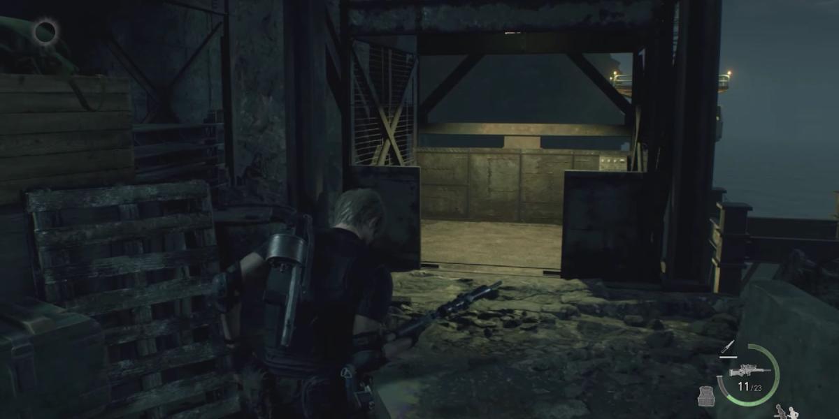 O elevador da ilha em Resident Evil 4 Remake