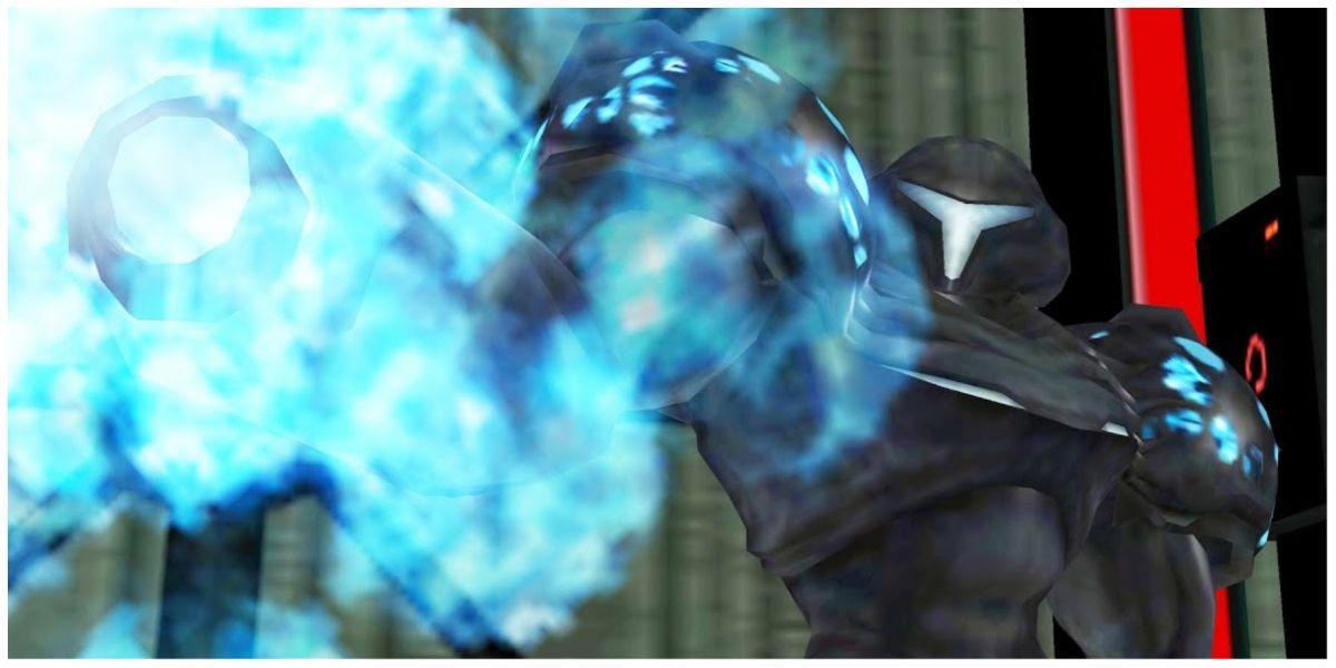 Batalha contra o chefe Dark Samus em Metroid Prime 2 Echoes