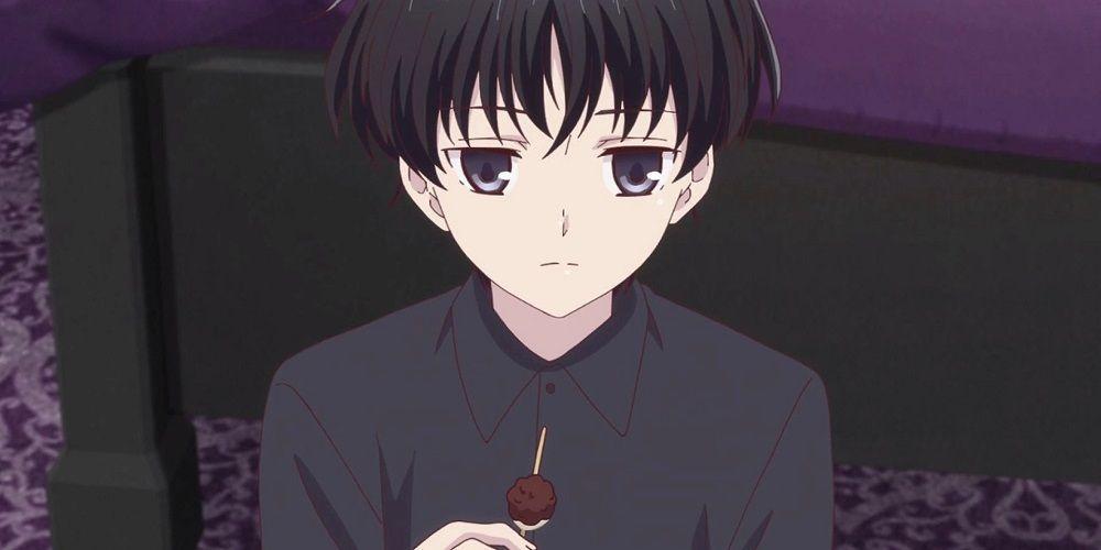 Megumi Hanajima como ele aparece no anime Fruits Basket 2019
