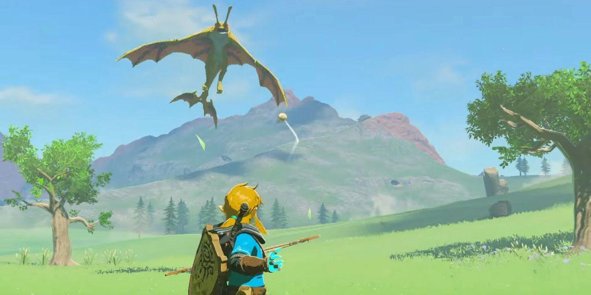 Link atira uma Flecha Ocular em Tears of the Kingdom
