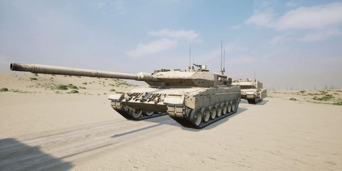Jogador permanece protegido em um Leopard 2A6M