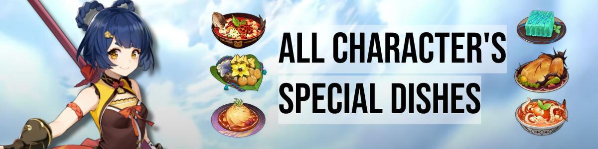 banner de pratos especiais de personagem