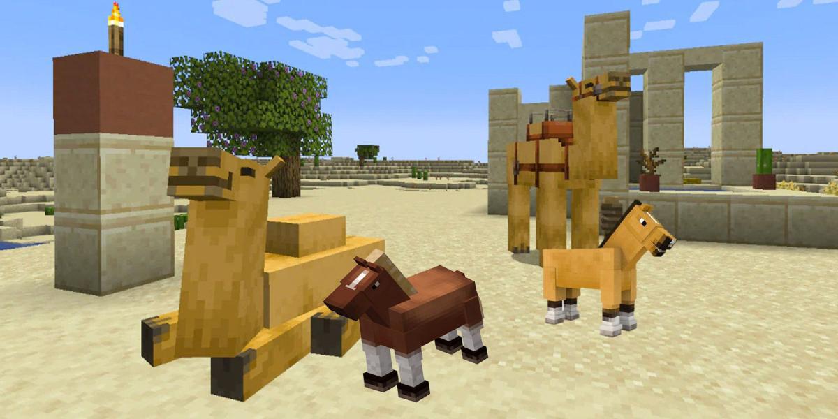 Mecânica de montagem de camelos Minecraft Live 2022