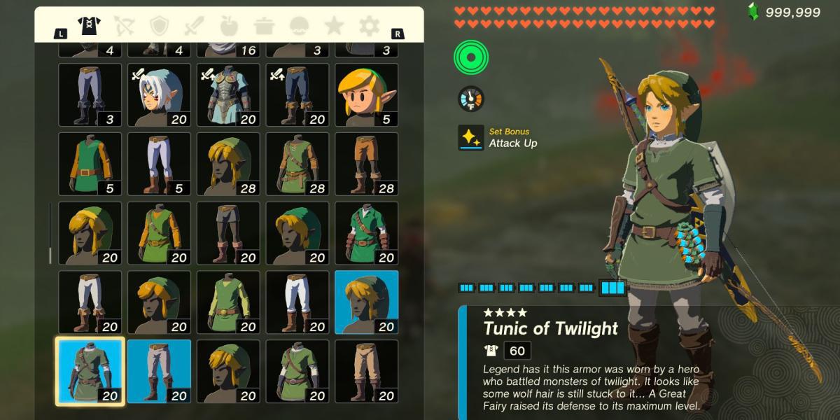 A Armadura do Crepúsculo Conjunto de armaduras em The Legend of Zelda: Tears of the Kingdom