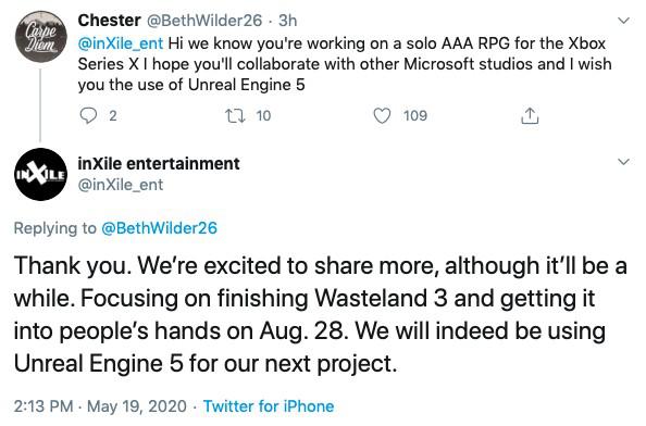 Desenvolvedor de Wasteland usando o Unreal Engine 5 para o próximo projeto