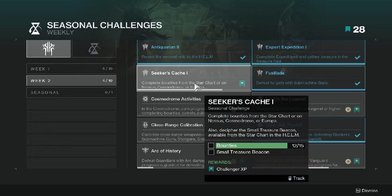 Destiny 2: Como completar o desafio sazonal do Seeker s Cache 1