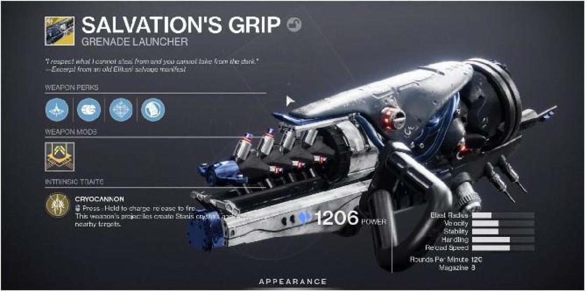 Destiny 2: Como obter o lançador de granadas exótico, o punho da salvação