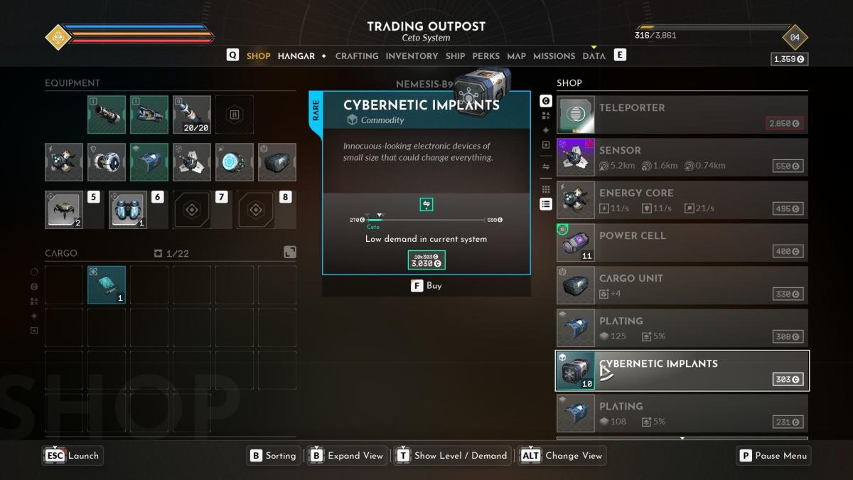 Everspace 2_Commodities_Cybernetic Implants