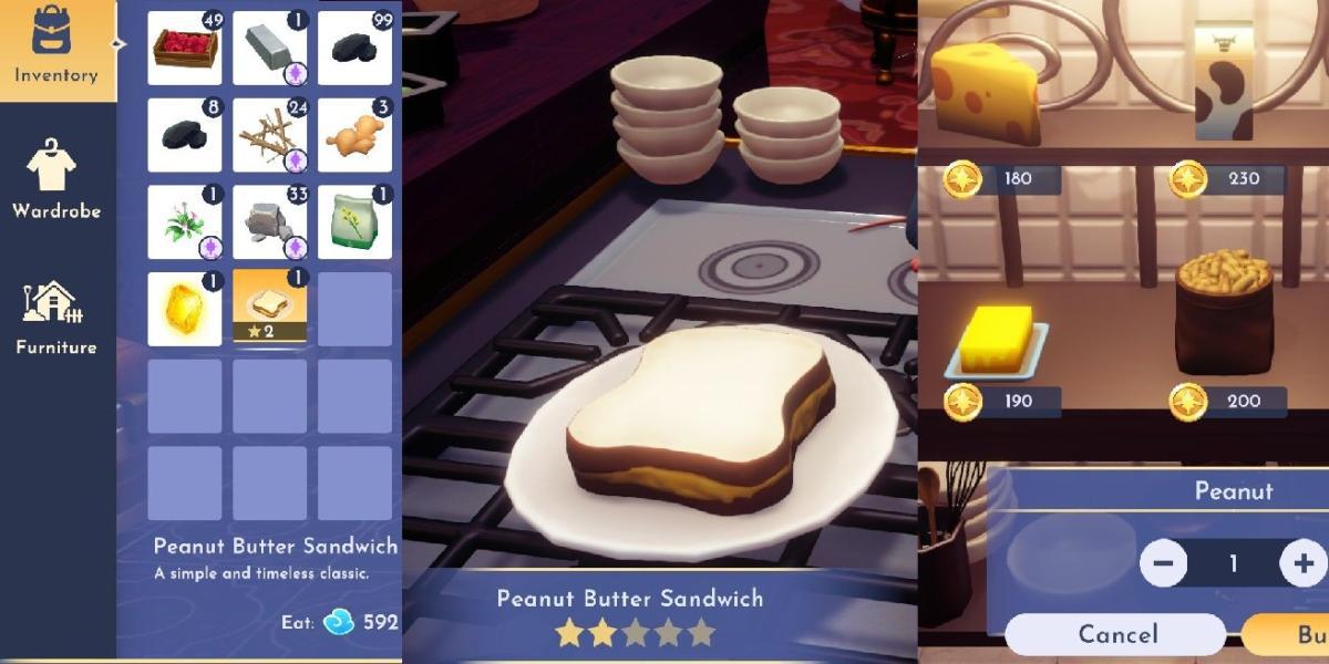Disney Dreamlight Valley: Como fazer sanduíche de manteiga de amendoim