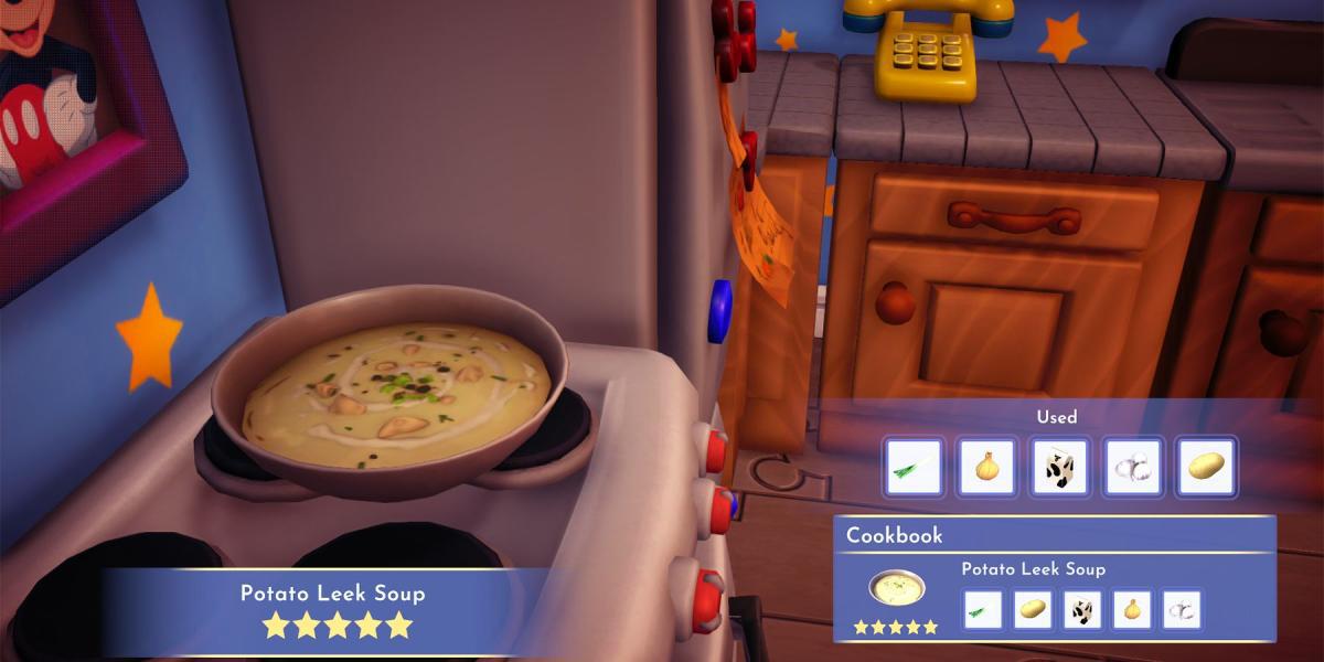Disney Dreamlight Valley: como fazer sopa de alho-poró com batata