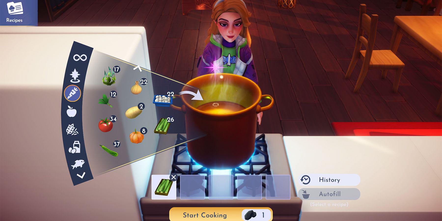 Disney Dreamlight Valley: como fazer sopa de quiabo
