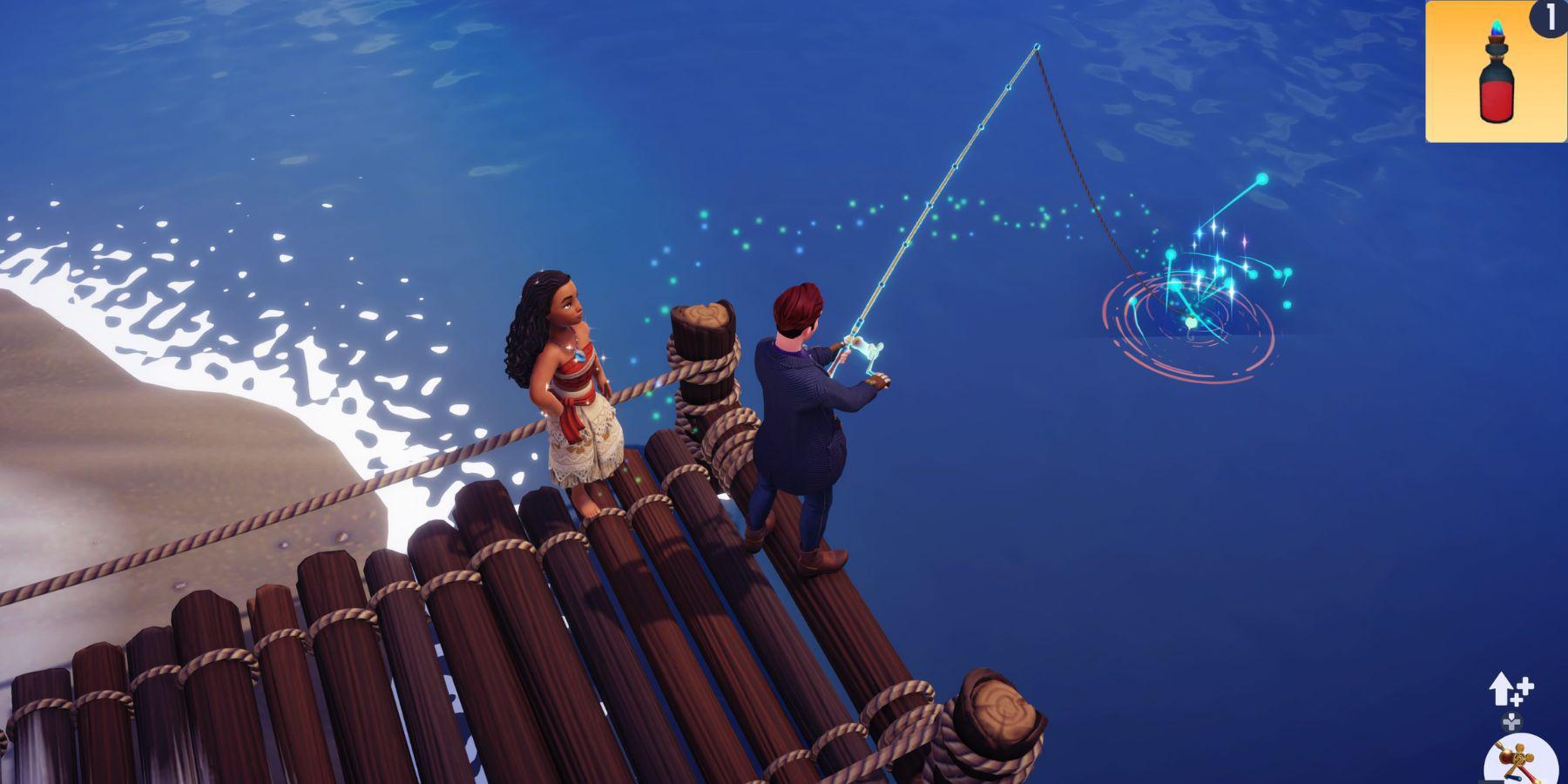 Disney Dreamlight Valley - O que a isca de pesca milagrosa faz?
