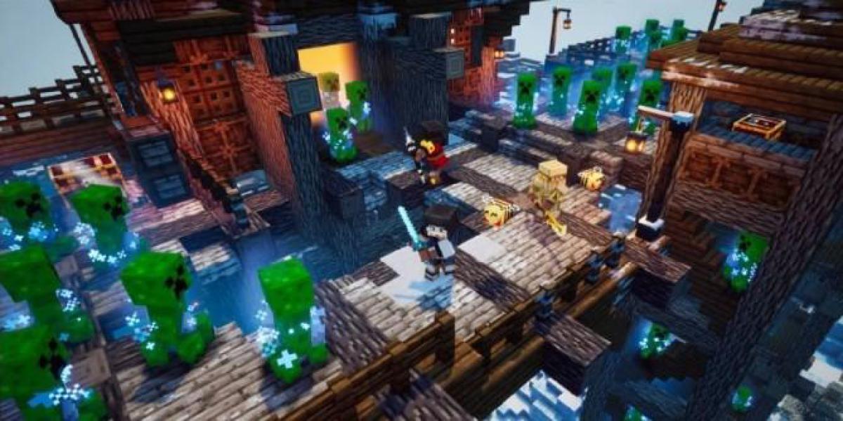 DLC Minecraft Dungeons Creeping Winter já está disponível