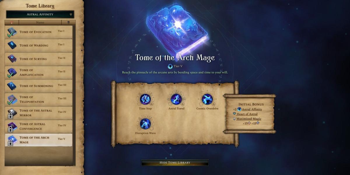 Age of Wonders Astral Affinity Tomo Tier 5