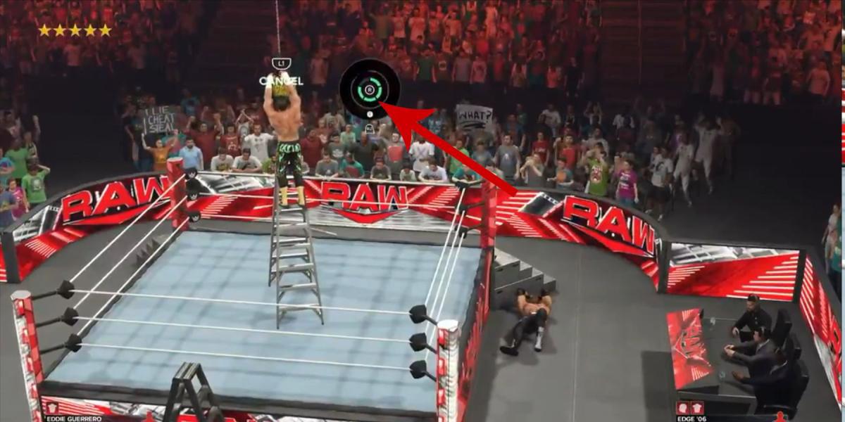 WWE 2K23 Minijogo de luta em escada