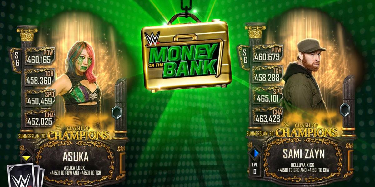 Dinheiro de recompensa do WWE Supercard no banco