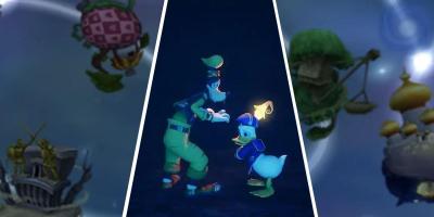 Donald e Pateta procuram Sora em Kingdom Hearts 4